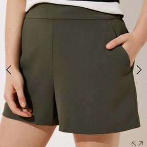 Loft Women's Crepe Pull-On Shorts, Olive